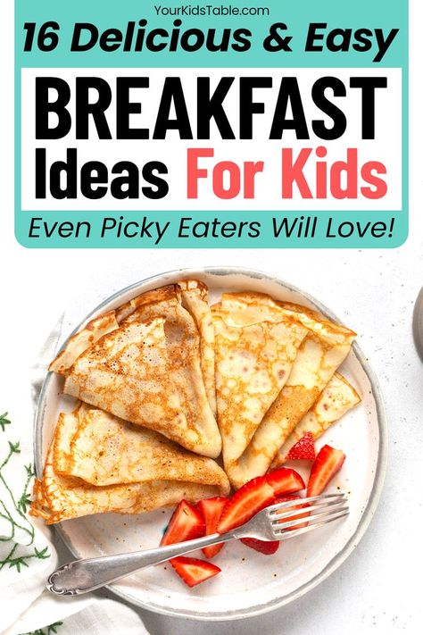 Come get this big list of easy and healthy breakfast ideas for kids that will fill up their tummy. Creative and classic ideas that will pique your child’s interest. Plus, tips to help kids eat new breakfast foods, yes even for the picky eater! Breakfast For Fussy Eaters, Breakfast Ideas For Prek, Easy Fun Breakfast Ideas Kids, Healthy Breakfast Options For Kids, Easy Healthy Toddler Breakfast, Teen Breakfast Ideas, Kid Breakfast Ideas For School Mornings, School Day Breakfast Ideas For Kids, Healthy Kid Breakfast Ideas