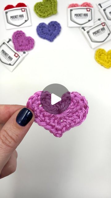 Pocket Hug, Caron Simply Soft, Magic Ring, Crochet Coasters, Crochet Home, Simple Patterns, Amigurumi Pattern, Video Tutorial, A Heart