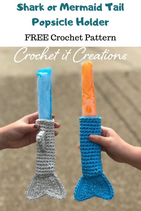 Crochet Repurpose, Intermediate Crochet Patterns Free, Crochet Ice Pop Covers, Crochet Ice Pop Holder, Ice Pop Holders Crochet, Quick Summer Crochet Projects, Freeze Pop Holder Crochet, Crochet Items For Kids, Crochet Ice Pop Holders Free Pattern