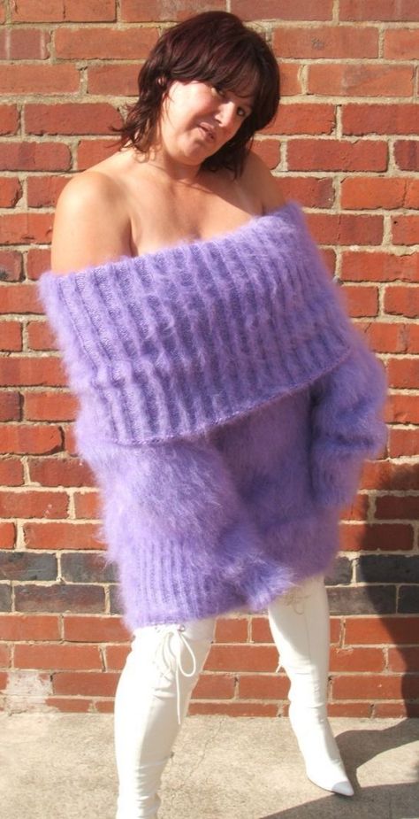 Fuzzy Sweater Dress, Angora Sweater, Fuzzy Sweater, Mohair Sweater, Winter Scarf, Dive In, Knitted Scarf, The Good, Sweater Dress