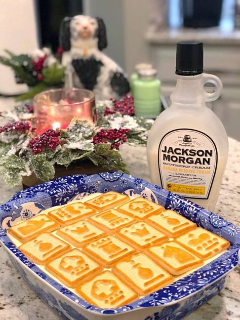 This upgraded banana pudding recipe uses chessman cookies and creme liqueur to make an amazing dessert. So good, you'll want to eat the whole pan! #ad #jacksonmorgan Chessmen Cookie Recipe, Chessman Cookies, Dessert Ad, Drunken Monkey, Chessmen Cookies, Banana Cream Cheesecake, Nutrition Goals, Banana Pudding Recipe, Banana Cheesecake