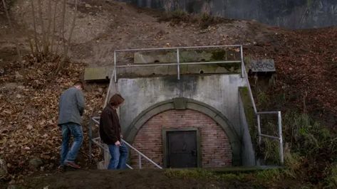 Men Of Letters Bunker, Supernatural Show, Impala 67, Hole In The Ground, Supernatural Bunker, Men Of Letters, Supernatural Tv Show, The Supernatural, Drive Through