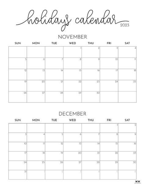 November December Calendar 2023, Happy Birthday December, Thanksgiving Shopping List, Beige Interiors, December Images, Personal Budget Template, Dear Santa Letter, January Calendar, November Month