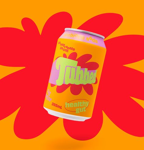 Tubbed Prebiotic Soda – Packaging Of The World Pop Art Graphic Design, Soda Packaging, Fruit Juice Brands, Crazy Design, Soda Brands, Drinks Packaging Design, Watermark Design, Drinks Brands, Sparkling Drinks