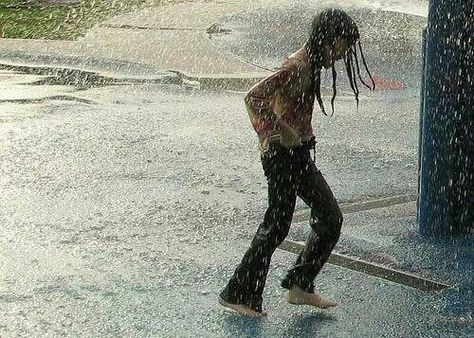 Girl getting wet Girl In Rain, I Love Rain, Freckle Face, Love Rain, Rain Gutters, Singing In The Rain, Walking In The Rain, Face Images, When It Rains