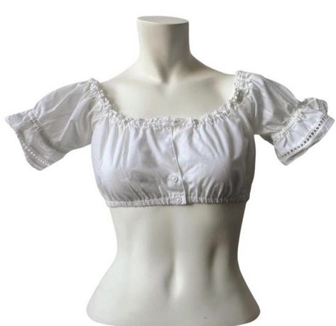 Milk Maid Top, Milkmaid Crop Top, Milk Maid, Dirndl Blouse, Pure White, Vintage 1970s, Off Shoulder Blouse, White Cotton, 1970s