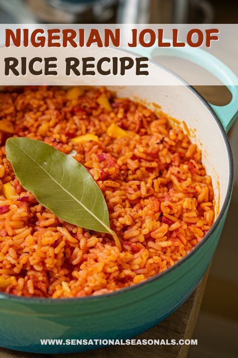 Discover the Nigerian Jollof Rice Recipe that’s loved across Africa! This Jollof Rice with Chicken is packed with bold flavors, perfect for a Savory Lunch or dinner. Simple ingredients make this Jollof Rice Recipe easy to recreate at home. Save this African Recipe from Sims Home and bring the taste of Nigerian Food to your table. Click to get started on this flavorful Rice with Chicken dish! African Chicken Recipes, African Jollof Rice, Nigerian Jollof Rice Recipe, African Rice, Nigerian Jollof Rice, Jollof Rice Recipe, Butternut Squash Benefits, Savory Lunch, Rice Recipe Easy