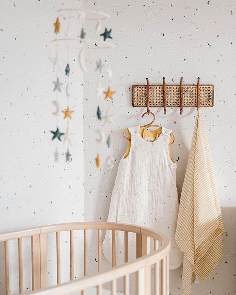 Pehr (@pehr) • Instagram photos and videos Sun And Moon Nursery, Nursery Celestial, Celestial Wallpaper, Celestial Nursery, Chasing Paper, Moon Nursery, Cloud Island, Nursery Room Design, Space Nursery