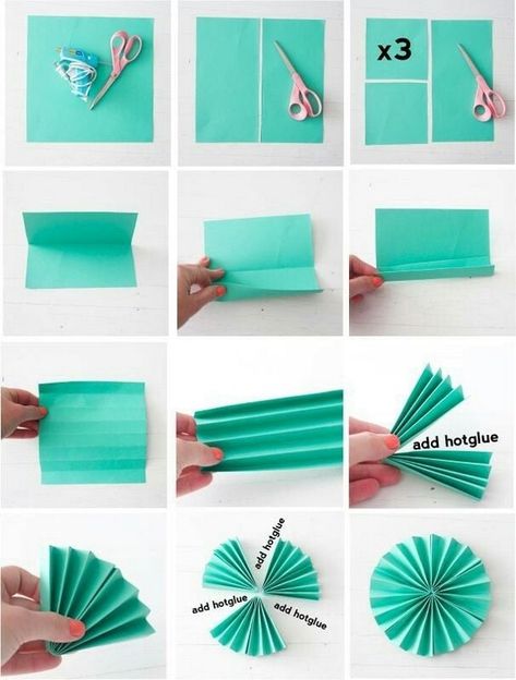 Image shared by Malik Mahtab. Find images and videos about crafts, christmas crafts and crafts ideas on We Heart It - the app to get lost in what you love. Pinwheel Tutorial, Perlengkapan Bayi Diy, Fan Diy, Paper Decorations Diy, Pinwheels Paper, Paper Rosettes, Diy Fan, Kraf Diy, Make Paper