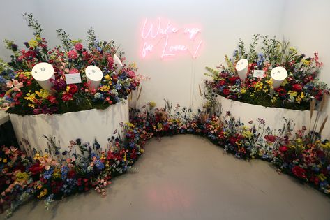 Dior Pop Up Store, Millefiori Garden, Dior Millefiori, Infinite Mirror, Dior Fragrance, Centifolia Rose, Flower Embroidered Dress, Melrose Avenue, Garden Cafe