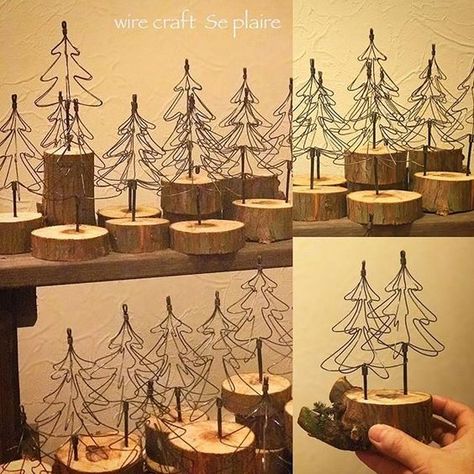 Fil di ferro fai da te: 31 Fantastiche decorazioni Natalizie semplici ed economiche Fun Diy Craft Projects, Jellyfish Craft, Diy Christmas Crafts, Wire Ornaments, Festive Home Decor, Wire Art Sculpture, Wire Diy, Mini Tree, Christmas Crafting