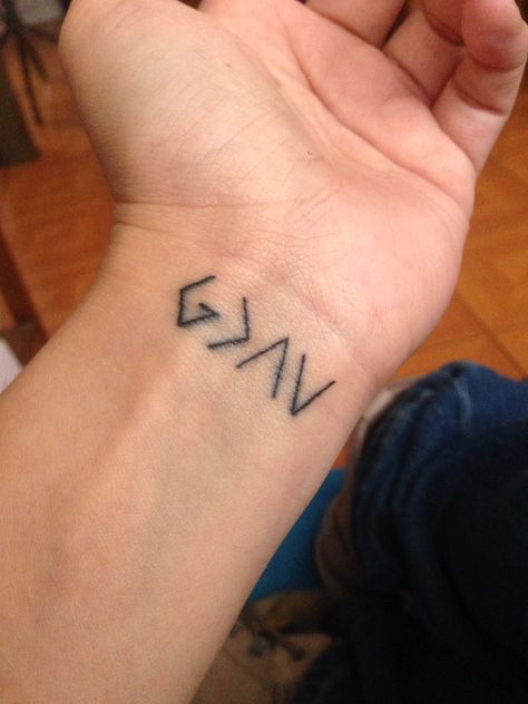 G>^v, God is greater than the highs and lows. G V Tattoo, G>^v Tattoo, Tattoos God, Bible Quote Tattoos, V Tattoo, Birthday 20, Quote Tattoos, Tattoo Transfers, Product Labels