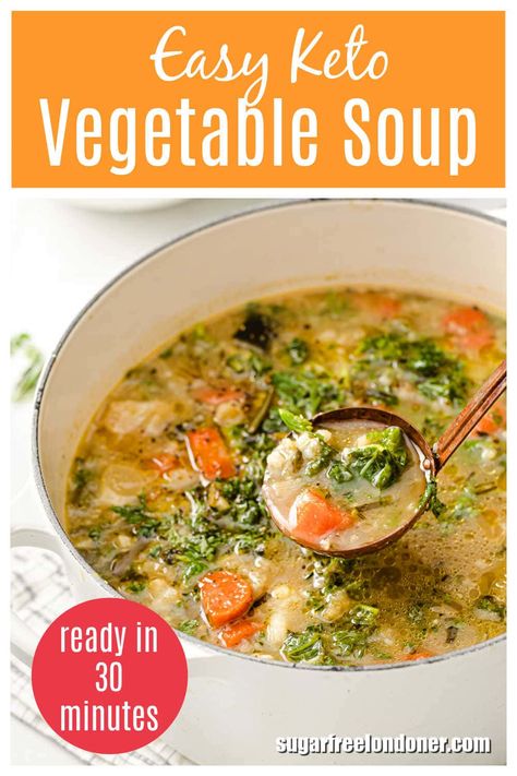 Light Vegetable Soup, Keto Vegetable Soup, Lenten Meals, Meatless Soups, Low Carb Veggie, Low Carb Vegetable Soup, Beach Recipes, Rustic Food, Cheese Burger Soup Recipes