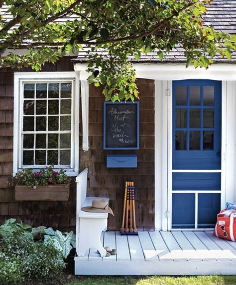 Turtle House, Blue Doors, Weekend House, Ocean Mist, Front Door Colors, Garden Route, Beach Cottage Style, Cottage House, Blue Door