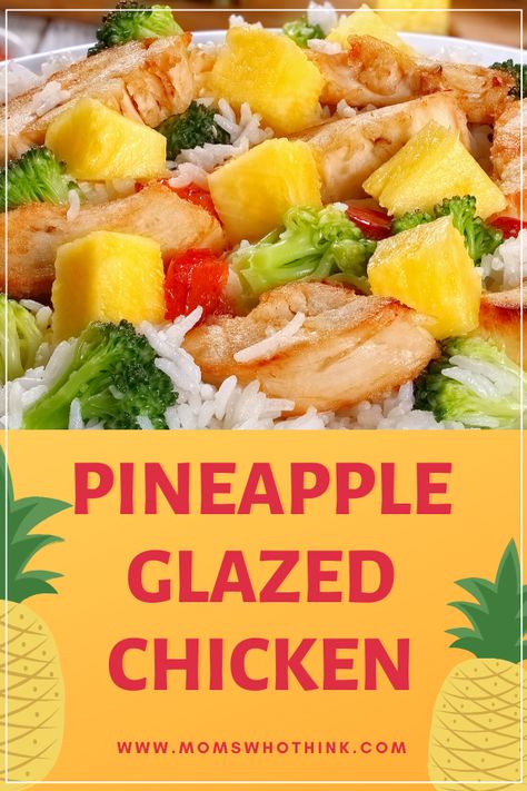 Pineapple Glazed Chicken, Gourmet Burgers Recipes, Glazed Chicken Breast, Pineapple Glaze, Chicken Salad Recipe Easy, Chinese Cooking Recipes, Pineapple Chicken, Glazed Chicken, Skillet Meals