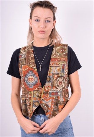 +Womens+Vintage+Waistcoat+Size+14+Multi+90's Vintage Waistcoat Woman, Vest Outfits 90s, 90s Waistcoat Outfit, Vest Outfits Vintage, Vintage Waistcoat Outfit, 90s Vest Outfits For Women, 80s Vest Outfits, Vintage Vest Outfits For Women, Waistcoat Woman Outfit Casual