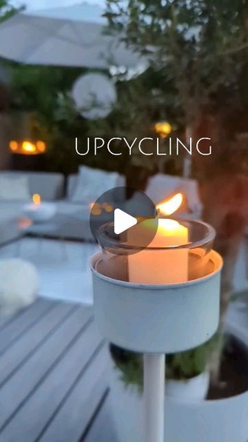 E R I K A on Instagram: "~ EASY UPCYCLING. DIY ~ Staff candle holder made very quickly from a tuna can wooden stick and the glass candle holder from @ikeadeutschland It's a simple idea for Wedding or Garden Partys too🔥 Also beautiful as a way candlestick. I have shortened the wooden sticks in different sizes to have light at different heights 🌟 What do you think? Save this for later If you like it ❤️ Thank you ❤️ #diycrafts #diy #upcycling #ikeahacks #ikeahack #ikeahome #diyidea #diyinspiration #gardeninspiration #gardenlights #solebich #mygarden #summerdecor #meinikea #meingartenparadies #decoração #decorazioni" Recycled Candle Holders, Plastic Cup Candle Holder, Candle Holder Upcycle, Tin Can Candle Holders, Garden Stake Candle Holder, Hanging Candle Holder, Ikea Home, Diy Candle Holders, Diy Yard