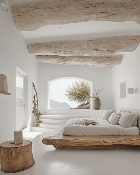 Earthy Bedroom, Architect House, Minimalist Bedroom, White Interior, Dream Home Design, Home Fashion, Home Staging, 인테리어 디자인, Wabi Sabi