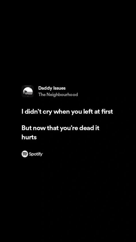 Daddy Issue The Neighborhood Spotify, Issues Lyrics, The Nbhd, Music Taste, Music Quotes, Song Lyrics, The Neighbourhood, Wallpapers, Songs