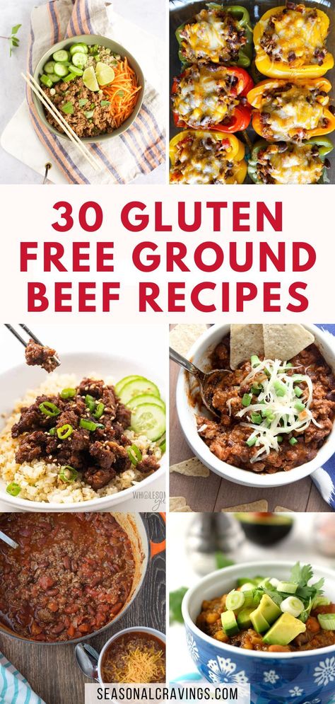 Finding delicious and healthy gluten-free ground beef recipes is now easy! 30 Gluten Free Ground Beef Recipes offers recipes that are family friendly, budget friendly and tailored to meet your individual dietary needs. Check us out and find your favorite new go-to meal! Gluten Free Ground Beef Recipes, Gluten Free Hamburger, Pasta Spinach, Crockpot Recipes Beef, Dinner With Ground Beef, Ground Beef Recipes For Dinner, Cook Books, Gluten Free Dinner, Beef Casserole