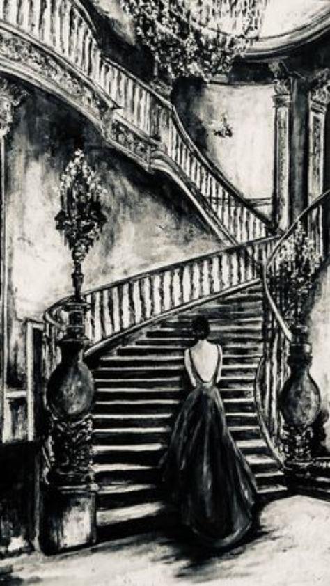 Ballroom Sketch, Aesthetic Pencil Sketches, Pencil Sketches Landscape, Creative Drawing Ideas, Black Pen Drawing, Drawing Prompts, Seni Dan Kraf, Pen Art Drawings, Enjoy The Process