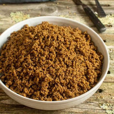 Vegan Sausage Recipe, Tvp Recipes, Meat Replacement, Vegan Meat, Wfpb Recipes, Plant Based Breakfast, Crumble Recipe, Vegan Sausage, All Recipes