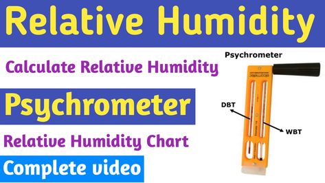 In this video we are going to discuss about the ; Relative Humidity What is relative humidity in simple words? What does a relative humidity of 100% mean? What is relative humidity Relative humidity - What is it and Why is it important? Relative humidity chart finding relative humidity What is the relation between DBT WBT and relative humidity? How is relative humidity calculated? How do you calculate relative humidity from temperature? Psychrometer calculate relative humidity by psychrometer Chemical Engineering, Simple Words, Temperature And Humidity, Calculator, Engineering, Quick Saves