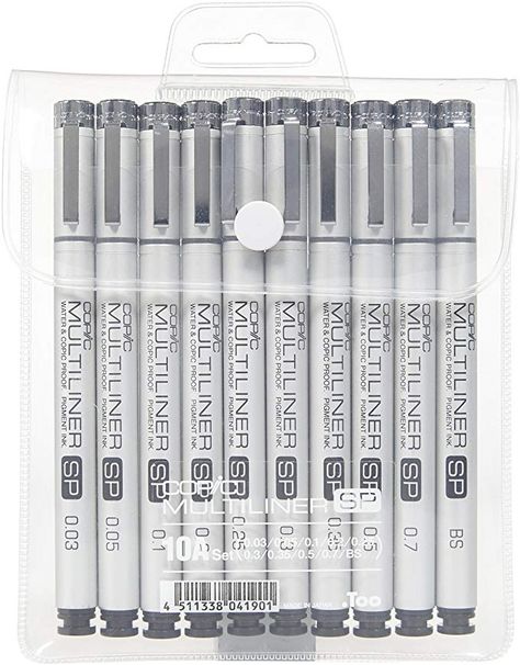 Amazon.com: Copic Markers MLSP10A SP Multiliner Set A Copic Multiliner, Art Pens And Markers, Ink In Water, Alcohol Markers, Copic Markers, Amazon Art, Pen Sets, Ink Cartridge, Pigment Ink