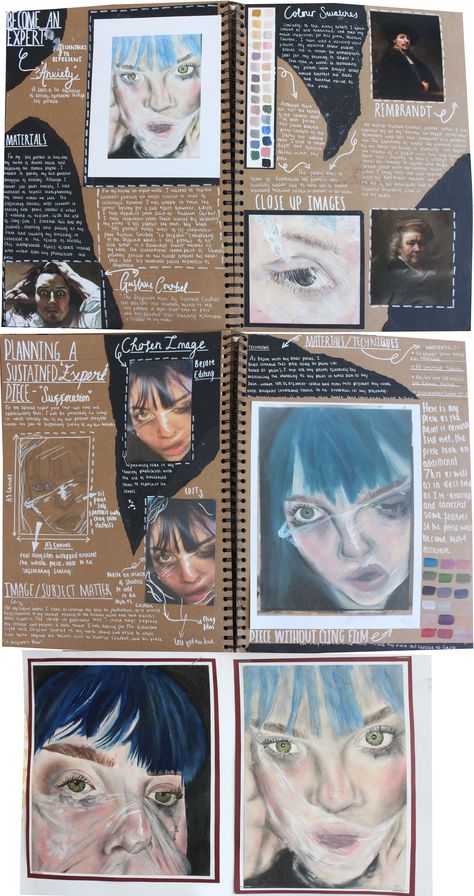 Brown Sketchbook, Sketchbook Ideas Inspiration, Art Analysis, Photography Sketchbook, Sketchbook Layout, Textiles Sketchbook, Art Alevel, Gcse Art Sketchbook, A Level Art Sketchbook