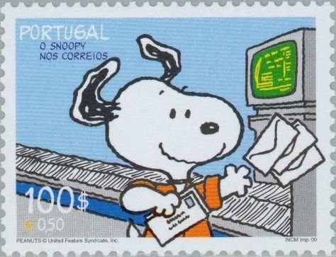 Postage Stamp, Cute Characters, Cartoon Character, Snoopy, Computer, Stamp, Screen