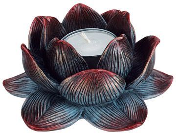 Lotus Votive Candle Holder  - find it at Mandarava.com Flower Meditation, Lotus Candle, Single Candle, Flickering Lights, Votive Candle Holder, Votive Holder, Votive Candle, Votive Candle Holders, Resin Material