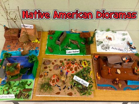 Native American Diorama Project Art History Projects, Art History Projects For Kids, Native American Regions, Native American Lessons, American History Projects, Native American Art Projects, Native American Projects, Native Americans Unit, American Indian Crafts