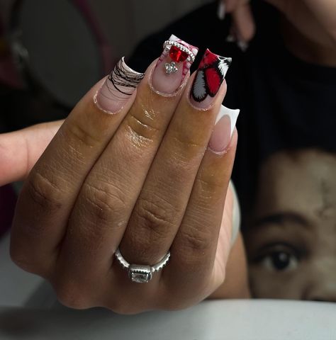 kaws flower set 🩸🖤 - if you’re seeing this dm @nails.bydaya_ to book an appt 🤍 - - - - - - - - - - - - #redfrenchies #redfrenchnails #kaws #kawsflower #kawsnails #redandblacknails #frenchtips #shortnails #shortnaildesigns #concertnails #fyp #gelxnails #gelxnailtech #bptnailtech #ctnailtech #ctnails #bptnails #bridgeportnails #bridgeportct #bridgeportnailtech #bridgeportctnailtech #bridgeportctnails #beginner #notaprofessional #justforfun #nailart #naildesigns #nailinspo #nails.bydaya_ #nail... Red Kaws Nails Design, Kaws Flower, Kaws Nails, Concert Nails, Short Nail Designs, Nails Design, Nail Tech, French Nails, Short Nails