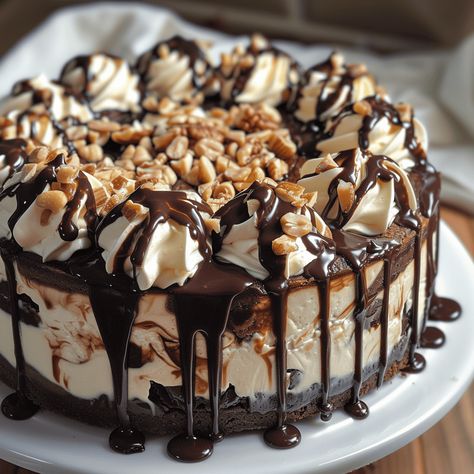 If you’re in search of a show-stopping dessert that marries the richness of brownies, the smoothness of cheesecake, and the indulgence of a classic hot fudge sundae, look no further. ... Read more Brownie Sundae Cheesecake, Hot Fudge Sundae Cheesecake, Hot Fudge Brownie Cheesecake, Desserts For Auction, Hot Fudge Sundae Brownie Cheesecake, Superman Cheesecake Recipe, Show Stopping Desserts, Brownie Bottom Cheesecake Recipes, Best Cheesecake Recipe Ever