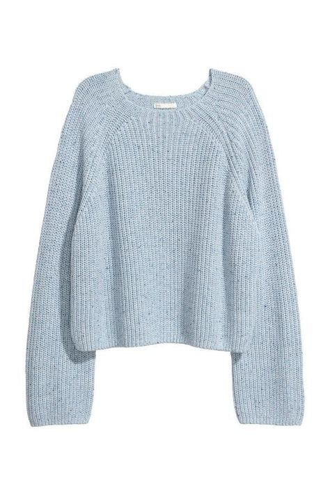 H&M Rib-Knit Sweater Braided Sweater, H&m Fashion, Ribbed Knit Sweater, Cute Sweaters, Knitwear Women, Sweater Weather, Blue Sweaters, Quality Clothing, Capsule Wardrobe