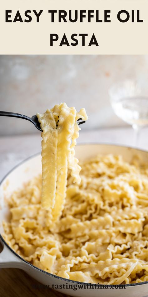 Truffle Oil Shrimp Pasta, Truffle Oil Chicken Recipe, Lobster Truffle Pasta, Italian Truffle Pasta, Cooking With Truffle Oil, Recipes With White Truffle Oil, White Truffle Oil Recipes Pasta, Creamy Truffle Pasta, Truffle Pasta With Chicken