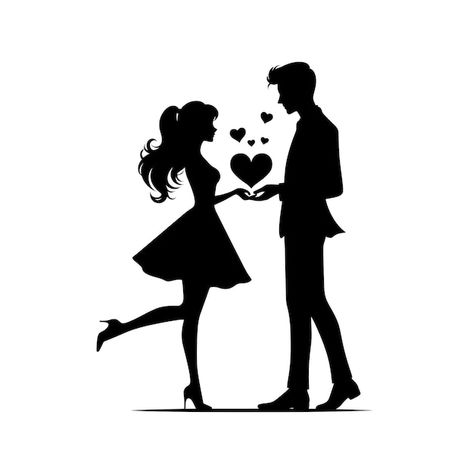 Vector logo romantic love couple silhoue... | Premium Vector #Freepik #vector #couple #greeting #silhouette #romance Couple Logo Design Love, Romantic Couple Silhouette, Wedding Silhouette Couple, Couple Embracing Silhouette, Married Couple Silhouette, Silhouette Of Loving Couple, Wedding Couple Vector, Couple Logo, Couple Vector