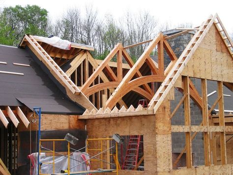 Truss Design, Timber Frame Joinery, Timber Truss, Oak Framed Buildings, Timber Frame House, Timber Frame Building, Framing Construction, Timber Architecture, Timber Frame Construction