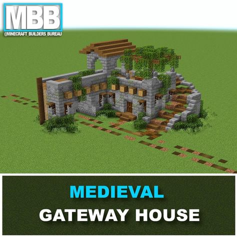 Minecraft Builders Bureau on Instagram: “A unique approach to the most popular gatehouse style builds you see so often! . . . #minecraft #minecraftbuilds #inspiration…” Nether Base Ideas, Minecraft Tunnel Entrance, Minecraft Vault, Underground Base Minecraft, Cool Minecraft Builds, Minecraft Castle Designs, Case Minecraft, Minecraft Statues, Minecraft Wall