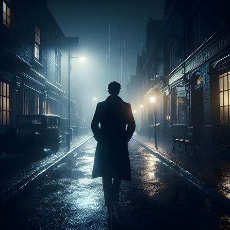 Dark Rainy Night, Sony A7 Iv, Lonely Man, Roger Deakins, Walking In The Rain, Rainy Night, Unreal Engine, Unique Image, Branding Design Logo