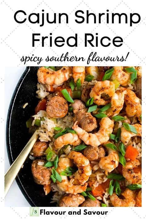 Cajun Shrimp Fried Rice, Easy Cajun Shrimp, Cajun Shrimp And Rice, Shrimp Fried Rice Recipe, Sausage Shrimp, Shrimp And Rice Recipes, Shrimp Etouffee, Shrimp Fried Rice, Shrimp And Rice