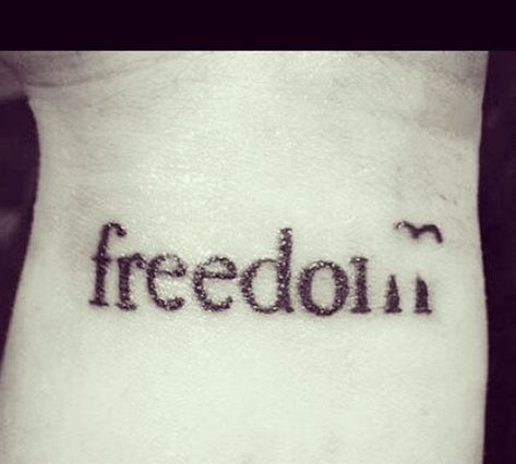 Freedom tattoo with the top of the m flying away like a bird Freedom Tattoo, Freedom Tattoos, Tattoo Trend, Sick Tattoo, Wrist Tattoos For Guys, Geniale Tattoos, Diy Tattoo, Wrist Tattoo, Unique Tattoo