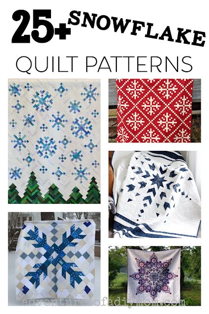 25 Snowflake quilt patterns to make this winter season! Winter Quilt Patterns Free, Snowflake Quilt Patterns, Winter Quilts Patterns, Quilts Designs, Tshirt Quilt Pattern, Winter Sewing Projects, Quilt Corners, Charm Pack Quilt Patterns, Christmas Quilting Projects