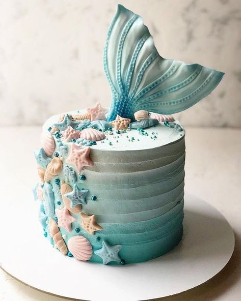 20 Happy Birthday Cake Pictures That Will Take Your Breath Away | SayingImages.com Mermaid Cake Scales, Under The Sea Birthday Party Ideas, Mermaid Cake Design, Tårta Design, Under The Sea Cake, Sea Cake, Ocean Cakes, Mermaid Birthday Cakes, Mermaid Theme Party