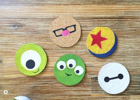 Drink Coasters Diy, Disney Rug, Diy Fans, Coasters Diy, Disney Room Decor, Disneyland Pins, Disney Pixar Characters, Disney Vacation Planner, Cool Coasters