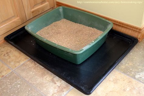 Keep the litter in the litter box area with a crate tray to contain the mess.  Homemaking tips and tricks to keep the clutter under control and make things a little tidier and easier to use. Save time and money, reuse and repurpose. Kitty Room, Cat Litter Tray, Homemaking Tips, Litter Tray, Cat Box, Cat Litter Box, Make Things, Litter Box, Cat Litter