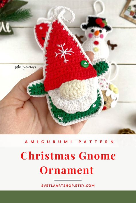 Christmas decorations mini christmas tree patron espaol . Crochet snowman tree ornament . Christmas tree decor gingerbread ornament . Christmas tree gnome Amigurumi pattern - Set of 5 Christmas tree ornaments Please note that this is a crochet pattern in ENGLISH and SPANISH (PDF file), not the actual toys. Crochet Santa Gnome, Santa Gnomes, Tree Crochet, Crochet Macrame, Tree Santa, Santa Gnome, Ornaments Tree, Crochet Santa, Dishcloth Knitting Patterns