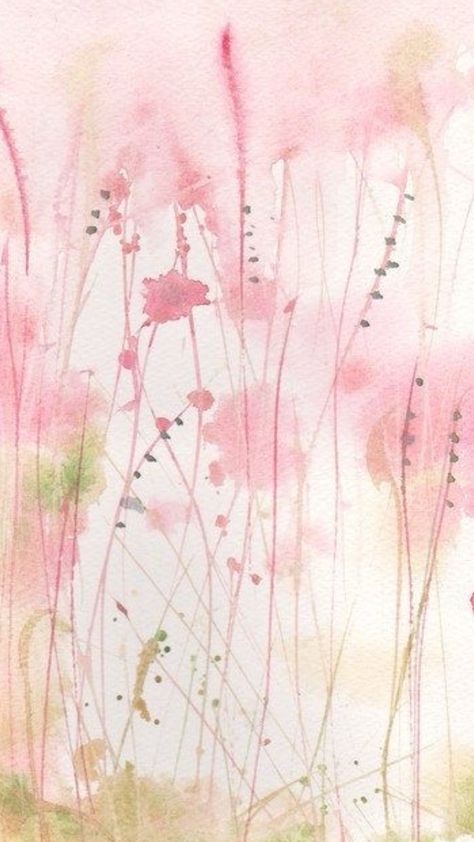 Flower Home Decor, Art Watercolor Painting, Watercolor Flower, Painting Watercolor, Art Watercolor, Watercolor Painting, Pink And Green, Pink Flowers, Abstract Painting