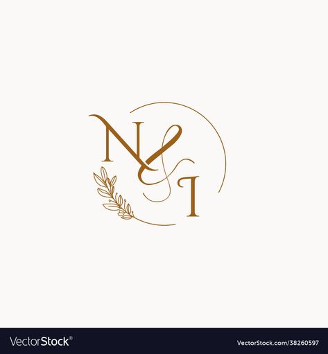 Ni Logo, Wedding Initials Logo, Digital Wedding Invitations Templates, Wedding Logo Monogram, Logo Design Ideas, Wedding Initials, Wedding Logo, Monogram Logo Design, Digital Wedding Invitations