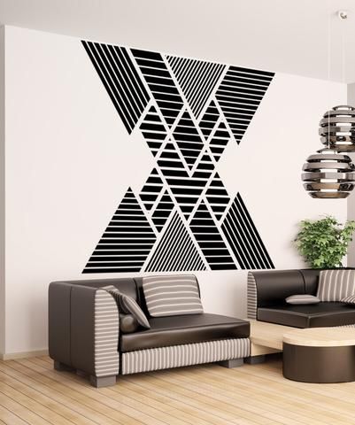 Simple geometric wall paint